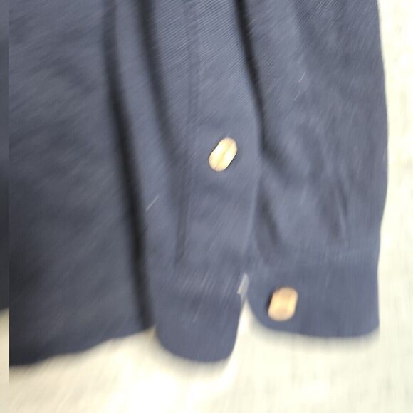 Tailor Vintage Men's Shirt Lg Long Sleeve Navy stretch knit - Picture 2 of 10
